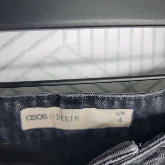 ASOS Black Jean Pelmet Skirt Sz 0 - Picture 6 of 11